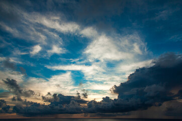 Golden hour. The sky immediately after sunset.