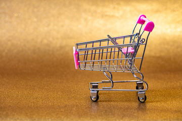 Empty small shopping cart