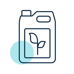 Canister of plant fertilizers vector icon
