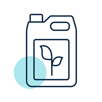 Canister of plant fertilizers vector icon