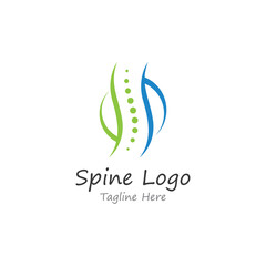 Obraz premium Spinal diagnostics, spine care, and spine health. With modern vector icon design concept logo template illustration