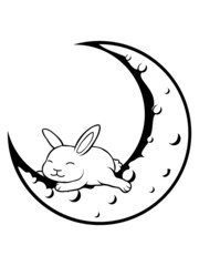 Hase schläft Mond 