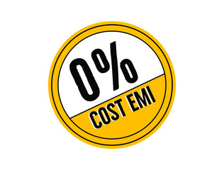 0% cost EMI icon vector illustration 