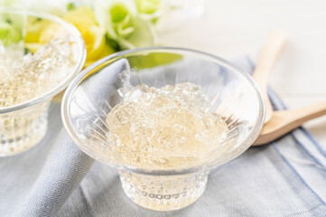 手作りジンジャーエールゼリー