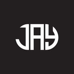 JAY letter logo design on black background. JAY creative initials letter logo concept. JAY letter design.