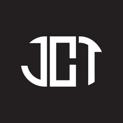 JCT letter logo design on black background. JCT creative initials letter logo concept. JCT letter design.