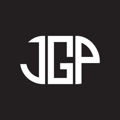 JGP letter logo design on black background. JGP creative initials letter logo concept. JGP letter design.