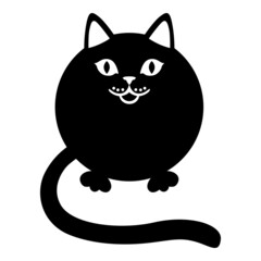 Round cat icon