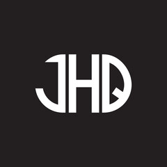 JHQ letter logo design on black background. JHQ creative initials letter logo concept. JHQ letter design.