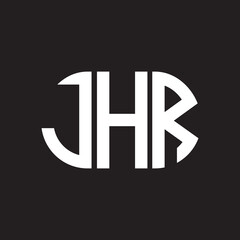 Fototapeta premium JHR letter logo design on black background. JHR creative initials letter logo concept. JHR letter design.