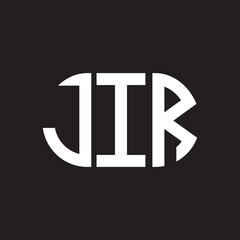 JIR letter logo design on black background. JIR creative initials letter logo concept. JIR letter design.