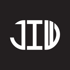 JIW letter logo design on black background. JIW creative initials letter logo concept. JIW letter design.