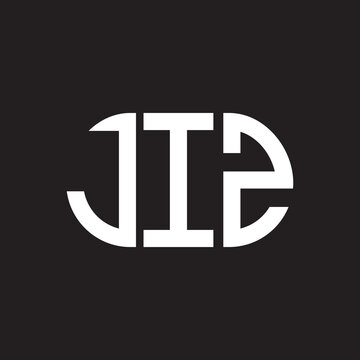 JIZ letter logo design on black background. JIZ creative initials letter logo concept. JIZ letter design.