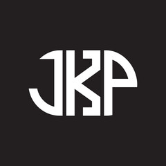 JKP letter logo design on black background. JKP creative initials letter logo concept. JKP letter design.