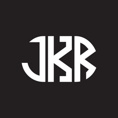 JKR letter logo design on black background. JKR creative initials letter logo concept. JKR letter design.