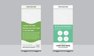 Medical Service Roll Up Banner Design

