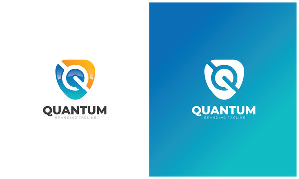 Quantum - Q Letter Logo Template - Initial Logo