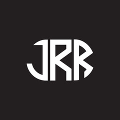 JRR letter logo design on black background. JRR creative initials letter logo concept. JRR letter design.