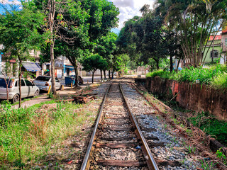 Fototapeta premium people on railway