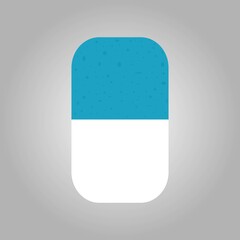 Ink eraser top view icon. Vector illustration.