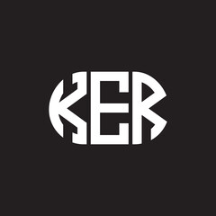 KER letter logo design on black background. KER creative initials letter logo concept. KER letter design.