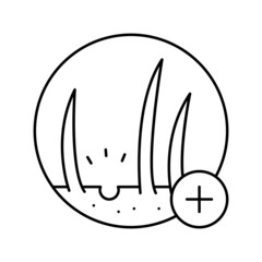 hair loss clinic line icon vector illustration
