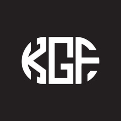 Fototapeta premium KGF letter logo design on black background. KGF creative initials letter logo concept. KGF letter design.