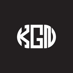 KGN letter logo design on black background. KGN creative initials letter logo concept. KGN letter design.