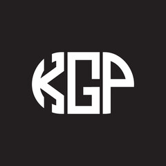 KGP letter logo design on black background. KGP creative initials letter logo concept. KGP letter design.