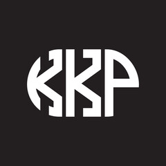 Obraz premium KKP letter logo design on black background. KKP creative initials letter logo concept. KKP letter design.