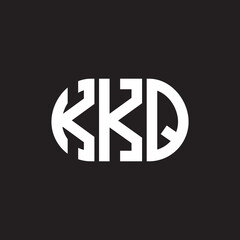 KKQ letter logo design on black background. KKQ creative initials letter logo concept. KKQ letter design.