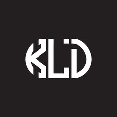 KLD letter logo design on black background. KLD creative initials letter logo concept. KLD letter design.
