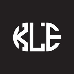 KLE letter logo design on black background. KLE creative initials letter logo concept. KLE letter design.