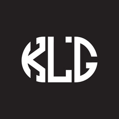 KLG letter logo design on black background. KLG creative initials letter logo concept. KLG letter design.