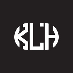 KLH letter logo design on black background. KLH creative initials letter logo concept. KLH letter design.