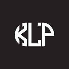 Obraz premium KLP letter logo design on black background. KLP creative initials letter logo concept. KLP letter design.