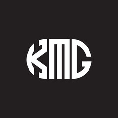 KMG letter logo design on black background. KMG creative initials letter logo concept. KMG letter design.