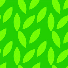 Green leaves on a green background
