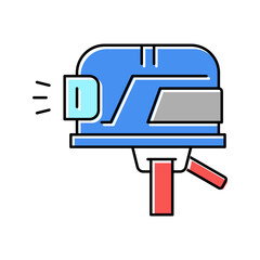 miner helmet color icon vector illustration