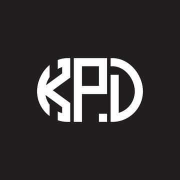 KPD letter logo design on black background. KPD creative initials letter logo concept. KPD letter design.