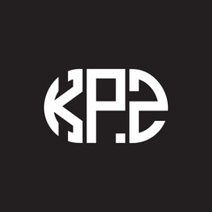 KPZ letter logo design on black background. KPZ creative initials letter logo concept. KPZ letter design.
