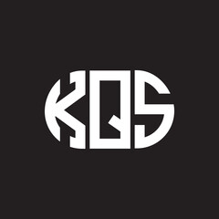 KQS letter logo design on black background. KQS creative initials letter logo concept. KQS letter design.