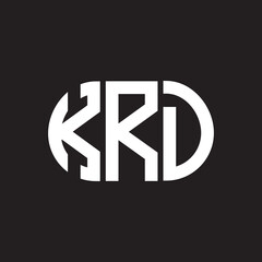 KRD letter logo design on black background. KRD creative initials letter logo concept. KRD letter design.