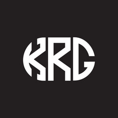 KRG letter logo design on black background. KRG creative initials letter logo concept. KRG letter design.