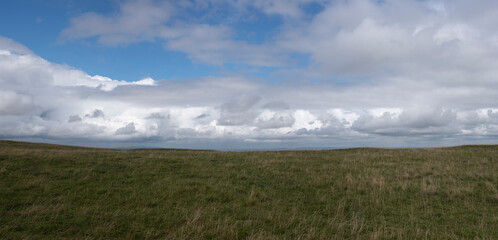 clouds over a plateau in swabian alb