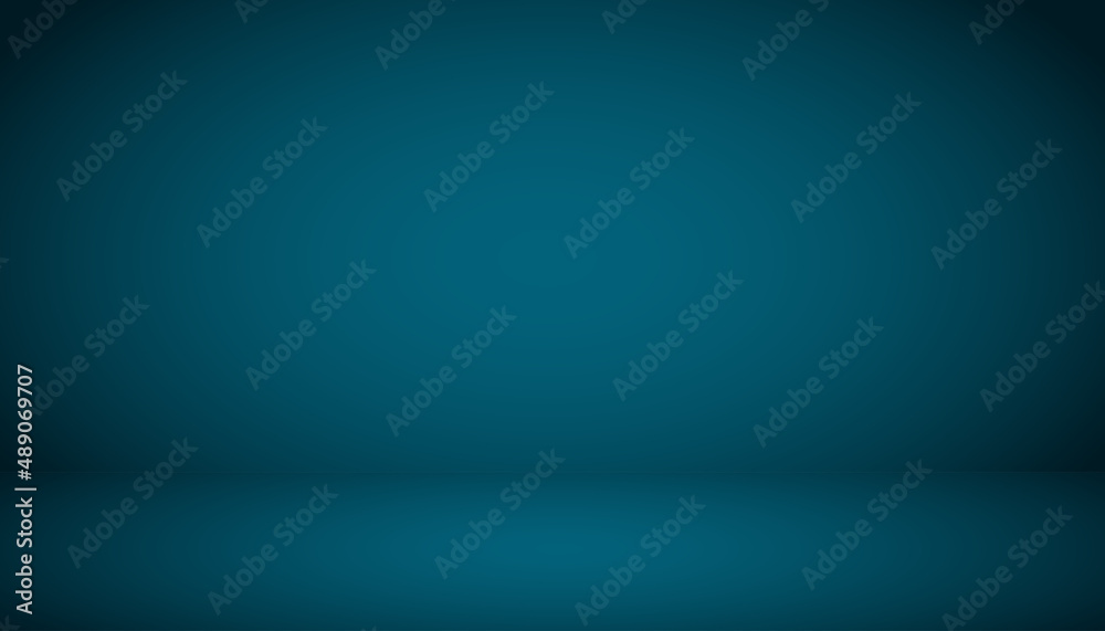 Wall mural Abstract background. The studio space is empty. With a smooth and soft dark blue color