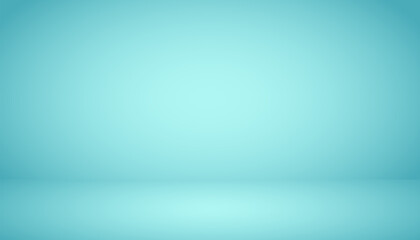 Abstract background. The studio space is empty. With a smooth and soft blue color