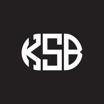 KSB letter logo design on black background. KSB creative initials letter logo concept. KSB letter design.