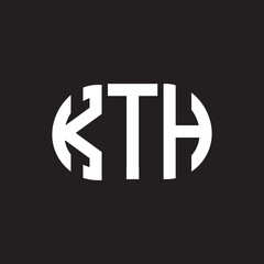 Fototapeta premium KTH letter logo design on black background. KTH creative initials letter logo concept. KTH letter design.