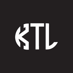 KTL letter logo design on black background. KTL creative initials letter logo concept. KTL letter design.
